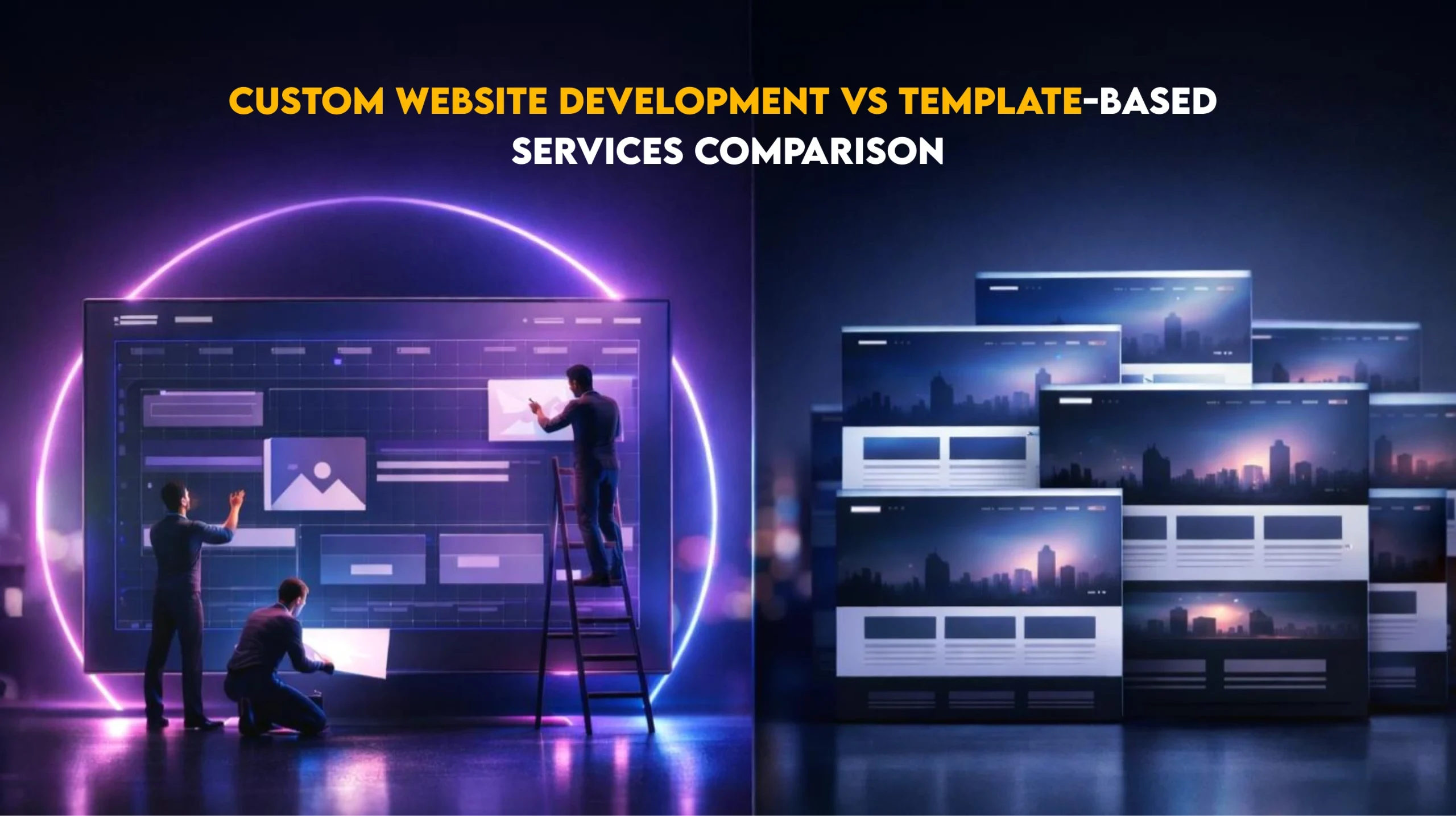 Custom website development vs template-based services comparison