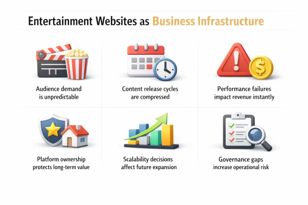 Entertainment Websites as Business Infrastructure