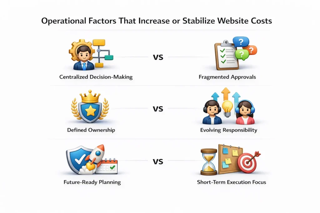 Operational Factors That Increase or Stabilize Website Costs