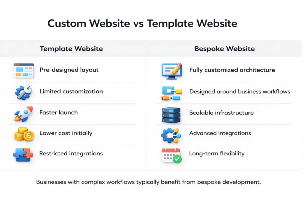 Bespoke Website Development vs Template Websites