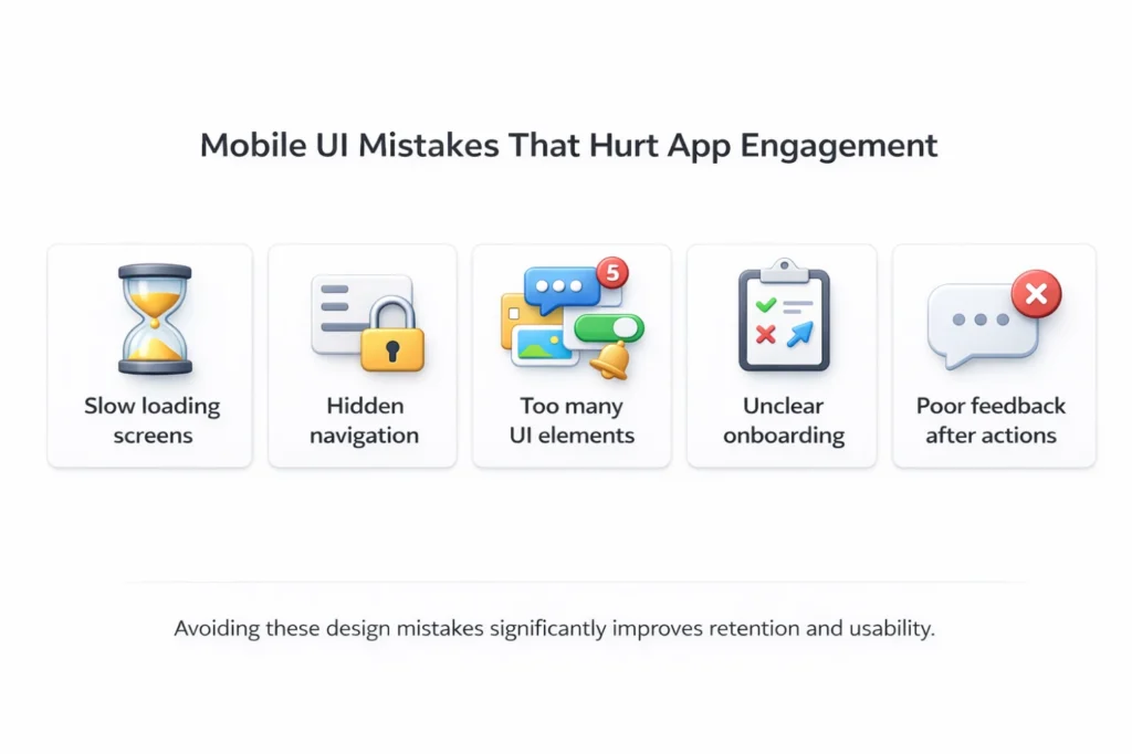 Mobile UI Mistakes That Hurt App Engagement