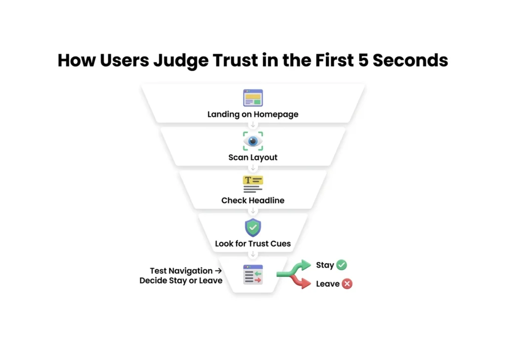 How Users Judge Trust in the First 5 Seconds