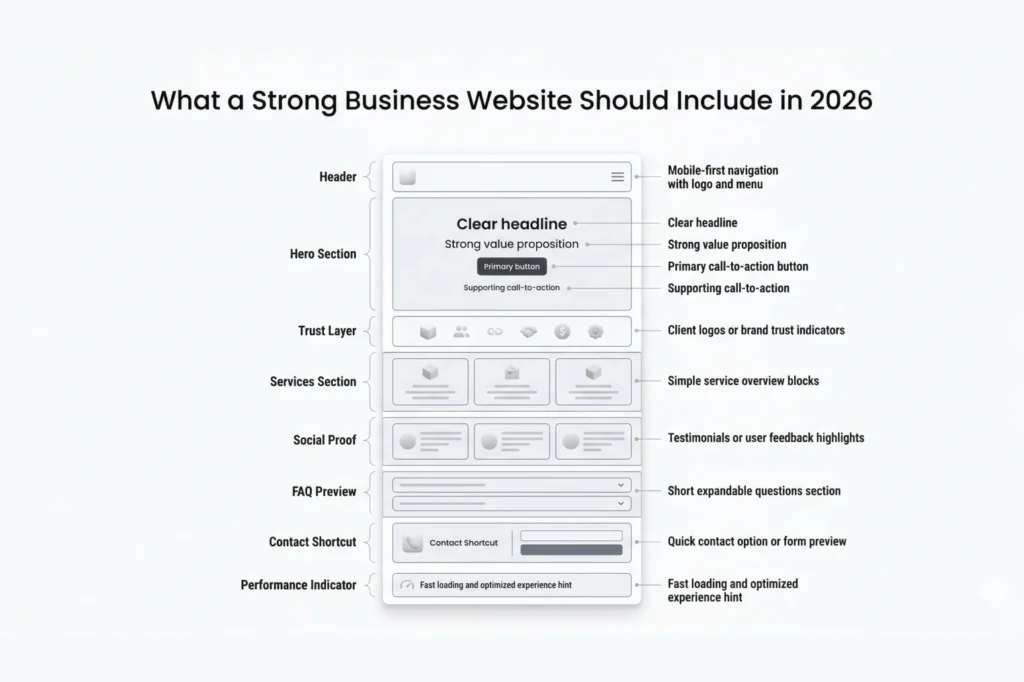 What a Strong Business Website Should Include in 2026