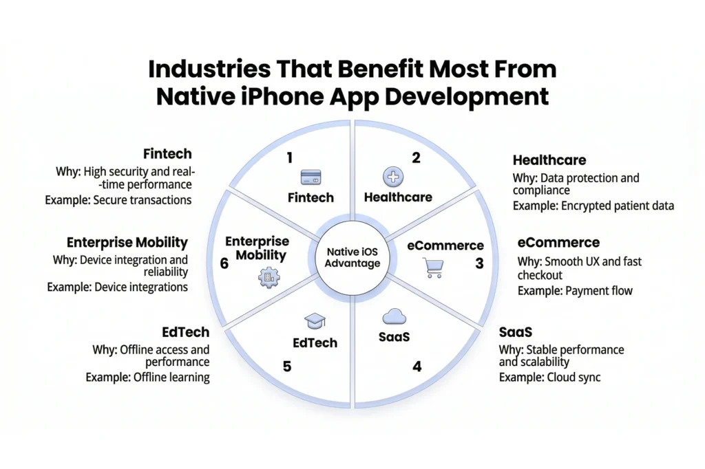 Industries best suited for native iPhone app development in Chennai