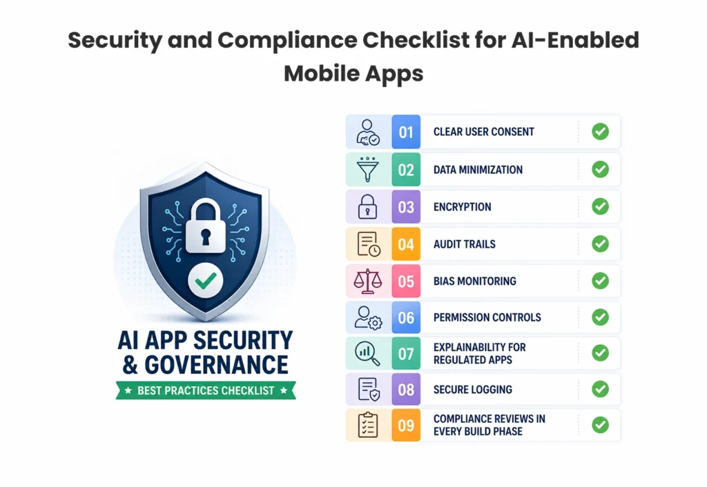 Security and Compliance Checklist for AI-Enabled Mobile Apps