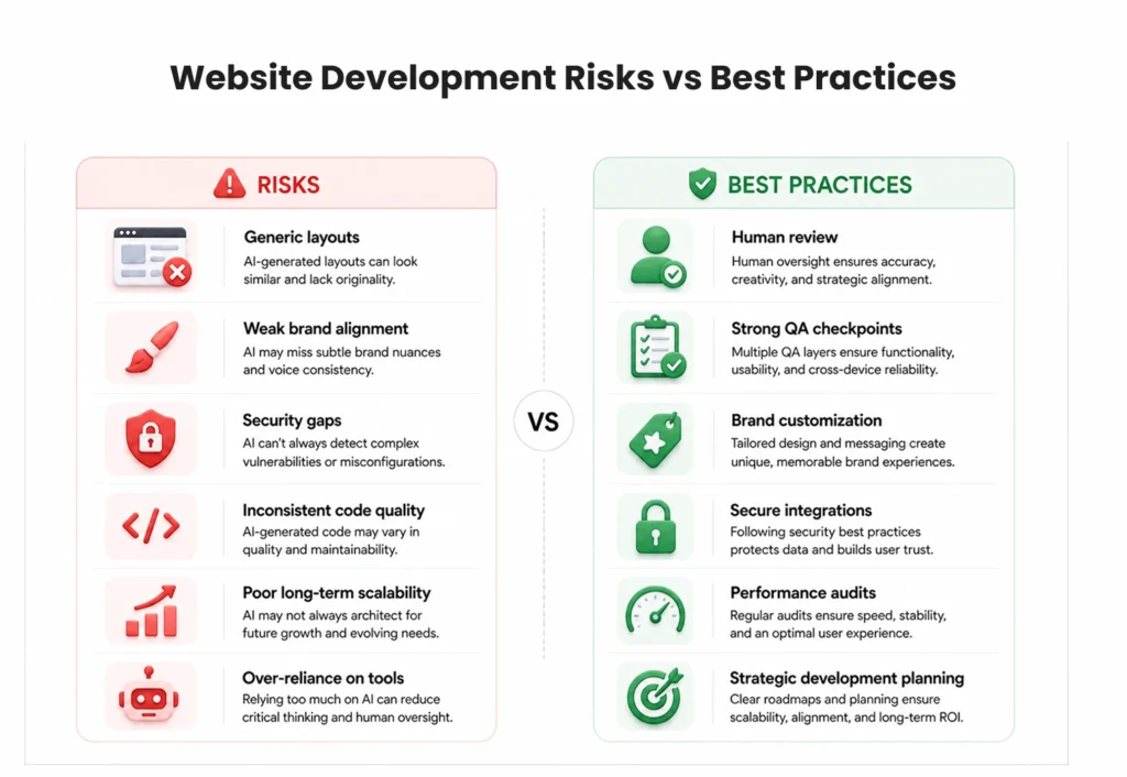 Website Development Risks vs Best Practices