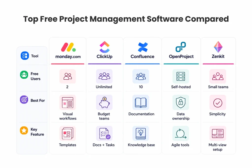 Top Free Project Management Software Compared