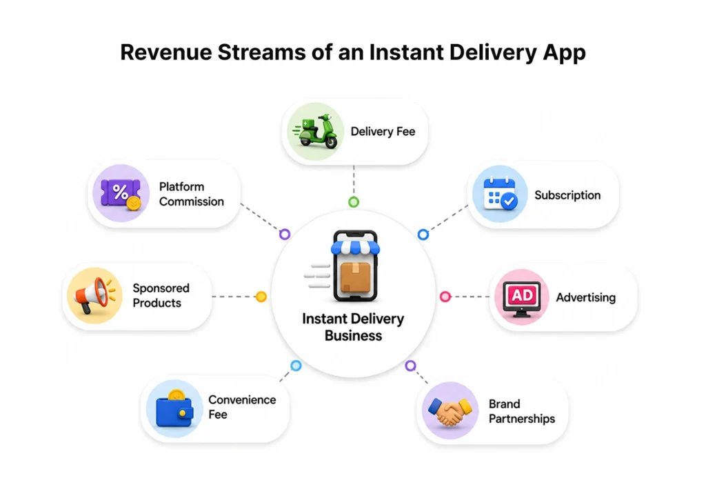 Revenue Streams of an Instant Delivery App