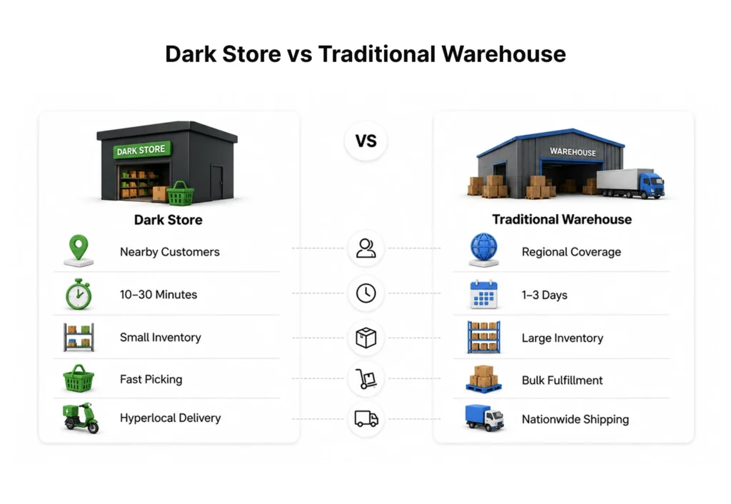 Dark Store vs Traditional Warehouse